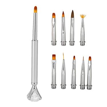 Imagem de Yinhing Caneta Multifuncional Removível para Pintura de Unhas Em Gel Com Pincel Pontilhado e Acabamento Prateado para Design de Unhas e para Uso Doméstico e Profissional (Prata)