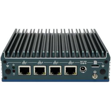 Imagem de Partaker Aparelho Micro Firewall, Mini PC Firewall, OPNsense, VPN, Router PC, N100, C12, 4 x 2.5GbE I225-V B3, HDMI, DP, TPM2.0, AES-NI, Slot SIM, COM, trilho DIN, Barebone, 8G RAM, SSD 128G
