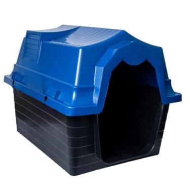 Imagem de Casinha para Cachorro N6 – Resistente, Impermeável e Confortável para Cães de Porte Médio a Grande(Azul)