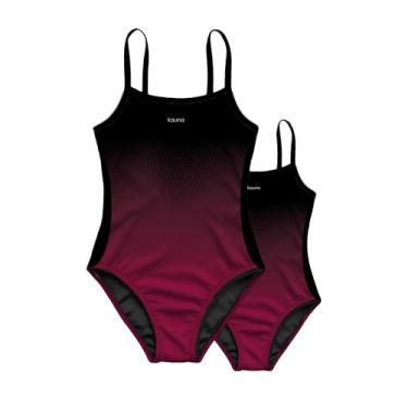 Imagem de COMBO MÃE E FILHA PAR MAIÔS WATER TECH COM FORRO E PROTEÇÃO UV CORES (Preto e Marsala, GG e 10)