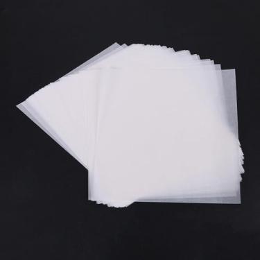 Imagem de 50 peças de papel de engomar com contas de fusível, folha de engomar, retangular, termoestabilidade, papéis de ferro quadrados para contas de artesanato, ensino (papel de engomar)