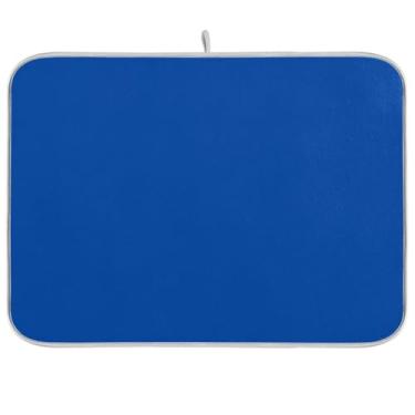 Imagem de Tapete de secagem azul cobalto, almofadas de secagem para bancada, escorredores de pratos, tapete de cozinha, secador de louça, tapete de secagem de louça, 45 x 61 cm