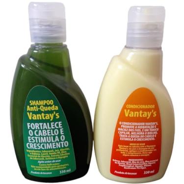 Imagem de Kit Shampoo e Condicionador Antiqueda Vantays - Cuidado Natural e Eficaz para seus Cabelos