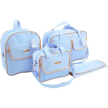 Imagem de Kit Bolsa Maternidade com Mochila Menino/Menina (Azul Bebê)
