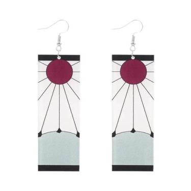 Imagem de Brincos De Acrílico Demon Slayer Kimetsu No Yaiba Para Mulheres E Home