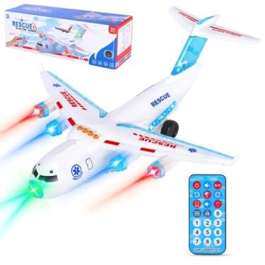 Imagem de Domni - Brinquedo Avião Com Controle Remoto E Luzes Domni