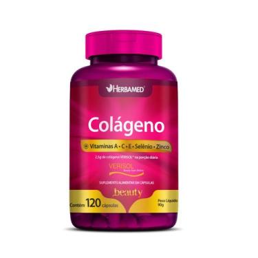 Imagem de Colageno Com Vitaminas, Selenio, Zinco E Verisol - 120 Cápsulas Herbam