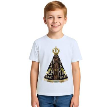 Imagem de Camiseta Nossa Senhora de Aparecida Real Personalizada - Use P4, Branc