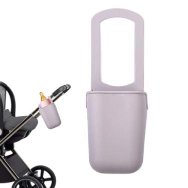Imagem de Suporte de copo de carrinho de bebê, acessório de suporte de bebida de silicone - Armazenamento de berçário para andador de tecido de praia, golfe, bicicletas, mordedor de caminhada, acampamento de