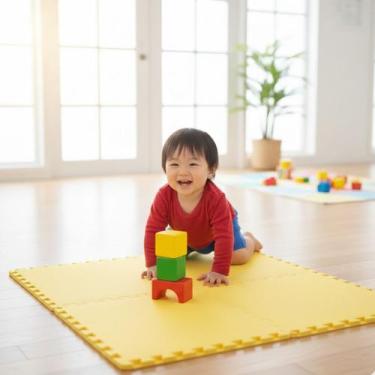 Imagem de Kit 12 Placas Tapete Tatame EVA 50x50cm 10mm Espessura Linha Econômica