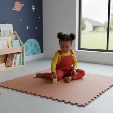 Imagem de Kit 4 Placas Tatame EVA 50x50cm 10mm Linha Econômica Pq defeito Piso E