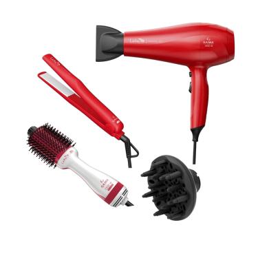 Imagem de Kit Gama Lichia - Secador 2100W 127V + Escova 1300W + Prancha 220ºc