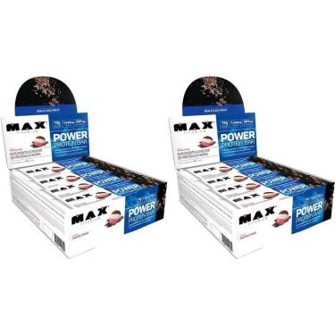 Imagem de Kit 2X Power Protein Bar - 12 Unidades 41g Napolitano - Max Titanium-Masculino