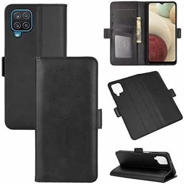 Imagem de Kit Capa Carteira Flip para Samsung Galaxy A12 + Película3D  de Vidro 