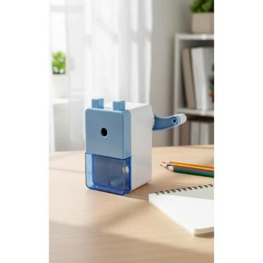 Imagem de Apontador Mesa Manivela Coletor Lápis Preciso Azul - Congratulations S