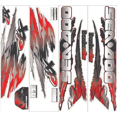 Imagem de Kit Adesivo Compatível Jet Ski Seadoo XP Vermelho - SPTS