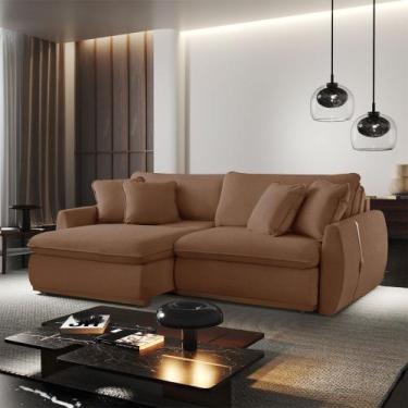Imagem de Sofá cama 190 cm Braço 15 cm Retrátil e Reclinável Inova Meu Sofá Onli
