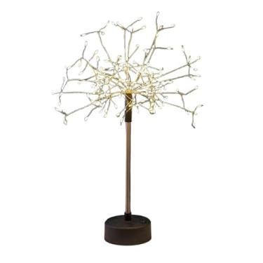 Imagem de Ioensy Abajur de mesa em formato de dente-de, luminária ambiente com fio de cobre, árvore de dente-de iluminada para mesa, festa, quarto e, Luz Quente