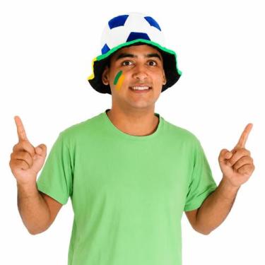 Imagem de Chapéu Brasil Copa do Mundo Formato Bola Verde e Amarelo - Sulamerican