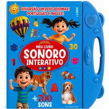 Imagem de Livro - Meu Livro Sonoro Interativo - Português e Inglês - Azul