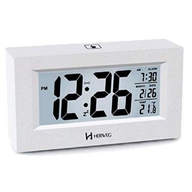 Imagem de Despertador Digital Sensor Led Temperatura Herweg 2972-21