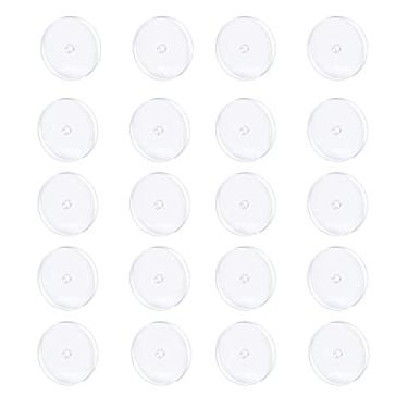 Imagem de Brincos de silicone com pressão de tratamento de colisão de nariz com disco transparente para queloides – Kit de piercing de umbigo (7 mm, 20 peças)