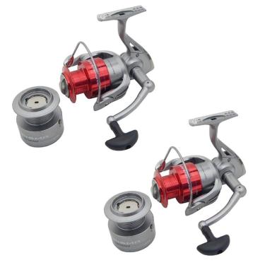 Imagem de Kit 2 Molinetes Pesca Marine Sports Prisma 6000 5 Rolamentos Carretel Alumínio