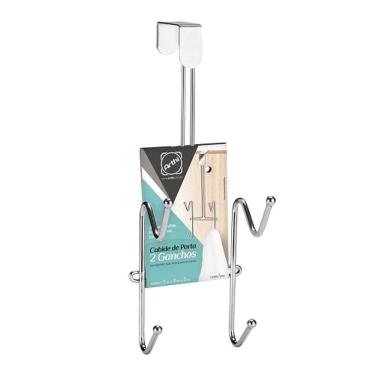 Imagem de Cabide P/ Porta 2 Ganchos Metal Cromado -143284