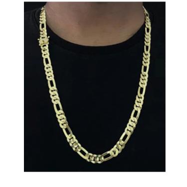 Imagem de Cordão Corrente 3x1 Laminada 10mm de moeda antiga