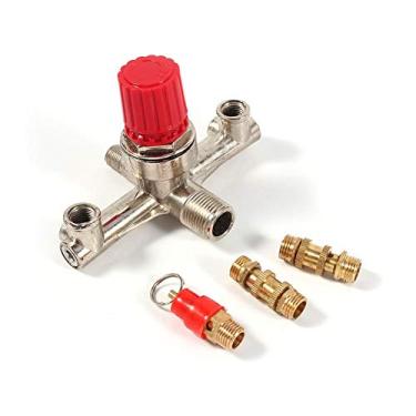 Imagem de Interruptor compressor de ar regulador suporte de válvula de pressão ajustável