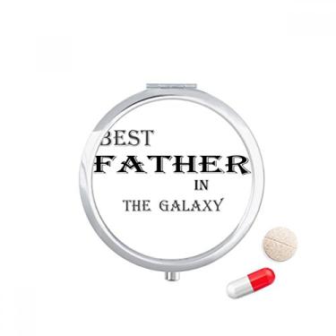 Imagem de Best Dad in The Galaxy Estojo de comprimidos com citação de festival, dispensador de remédios