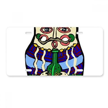 Imagem de DIYthinker Placa russa Matrioska russa para decoração de carro, acessório de aço inoxidável