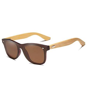 Imagem de Óculos de Sol Masculino Kingseven Hastes de Madeira com Proteção Polarizados UV400 Y5788 (Marrom)