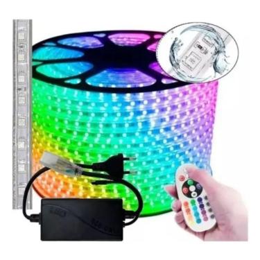 Imagem de Mangueira Fita Led Chata 5050 50m Alto Brilho 2 Conectores