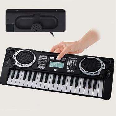 Imagem de Brinquedo de teclado eletrônico, teclado eletrônico portátil infantil para brincar (37 teclas)