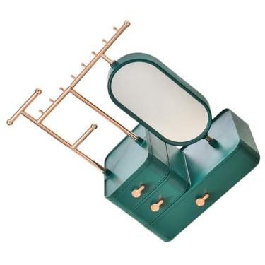 Imagem de balacoo Organizador de joias caixa transparente caixa de armazenamento de cosméticos moldura de mesa de plástico organizador de joias de maquiagem