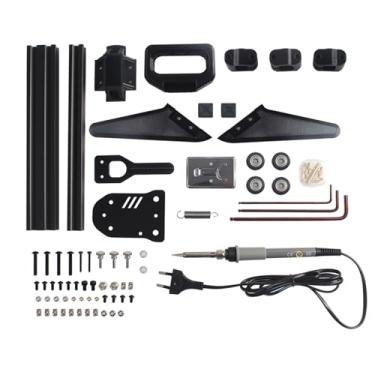 Imagem de Yoetaun Kit de imprensa conjunto de calor inserção ferramenta de prensa ponta de ferro de solda inserção de rosca kit integrado para impressão 3D acessório ferro de solda