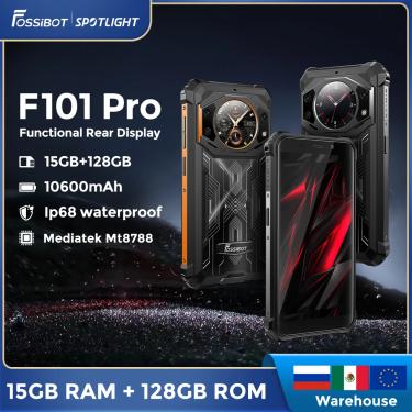 Imagem de Fossibot F101Pro Rugged Smartphone 15GB128GB Android 13 IP68 Waterproof Mobile Phone 10600mAh NFC