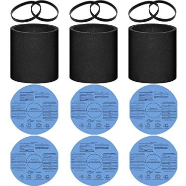 Imagem de Anewise Pacote com 3 sacos de espuma de filtro 90585 e 6 discos de filtro seco 9010700 e 6 faixas de retenção para aspirador de pó Shop Vac Genie Shop de aspirador de pó 19 litros, comparado com a peça #9058500, 9010700