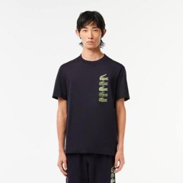 Imagem de Camiseta Lacoste Regular Fit com crocodilo emblemático Masculina-Masculino