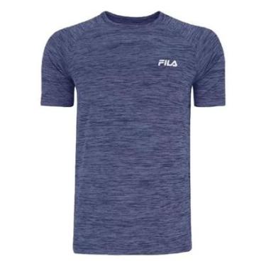 Imagem de Camiseta Fila Sport Melange Masculina - Azul marinho-Unissex