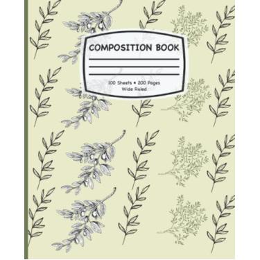 Imagem de Caderno de composição: Botânico vintage e natureza | Para estudantes universitários, escola, trabalho, planejamento e uso diário