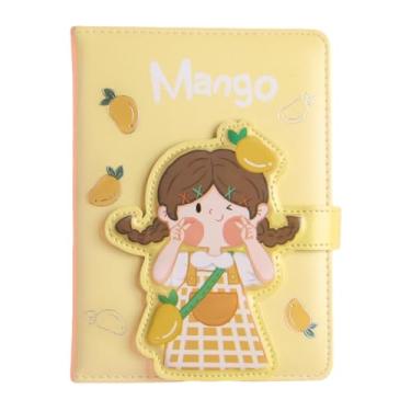 Imagem de Joucien Página de título tridimensional colorida Hot Stamping Hand Ledger PU Magnetic Buckle Hand Ledger Student Girl Cute Notebook-Summer Fruit A