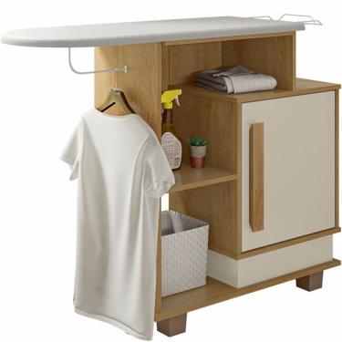 Imagem de Tabua de Passar roupa Multiúso Havaí com gabinete RV Móveis Cinamomo OFF White