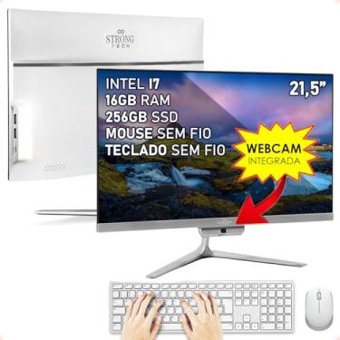Imagem de Computador Completo All In One Intel Core i7 21,5" Full HD 16GB SSD 256GB 4 Núcleos Super Turbo Hdmi Teclado e Mouse Strong Tech