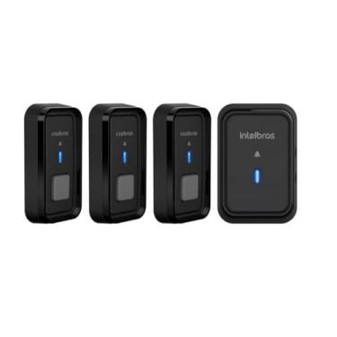 Imagem de Campainha Sem Fio Tomada Volume Ajustavel 3 Pontos Externo Preto Longo Alcance