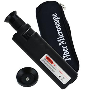 Imagem de 400 x inspeção de microscópio óptico de fibra portátil para iluminação coaxial, incluindo adaptadores de 2,5 mm e 1,25 mm