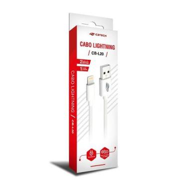 Imagem de Cabo USB X Lightning 2M 2A CB-L20WH Branco C3 TECH - C3TECH