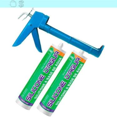 Imagem de Kit 2 Silicone Marrom Selante Acrílico Base Água E Aplicador - Sbrix