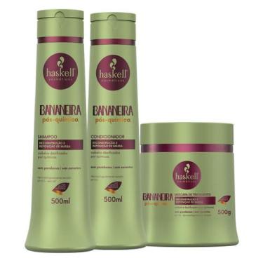 Imagem de Kit Haskell Bananeira Cabelo Danificado Por Quimica 500ml
